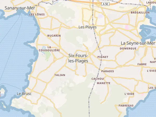 Plan de Six-Fours-les-Plages