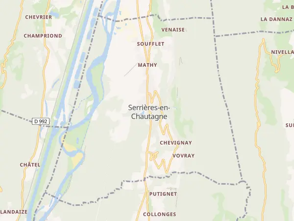 Plan de Serrières-en-Chautagne