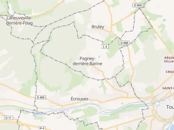 Plan de Pagney-derrière-Barine