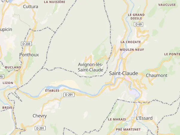 Plan de Avignon-lès-Saint-Claude
