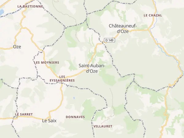 Plan de Saint-Auban-d’Oze