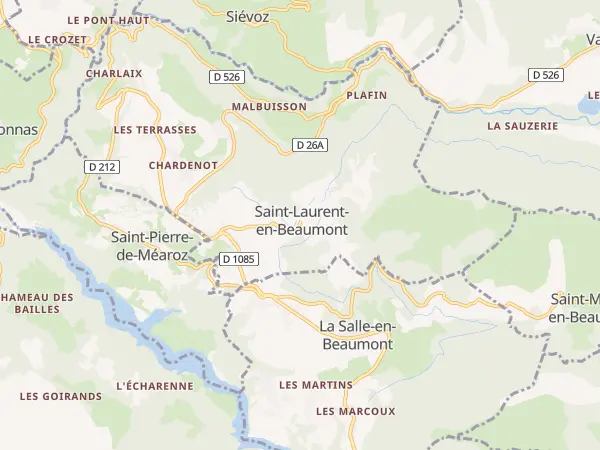 Plan de Saint-Laurent-en-Beaumont