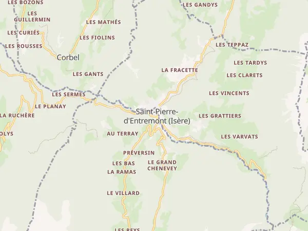 Plan de Saint-Pierre-d’Entremont
