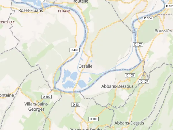 Plan de Osselle-Routelle