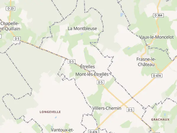Plan de Étrelles-et-la-Montbleuse