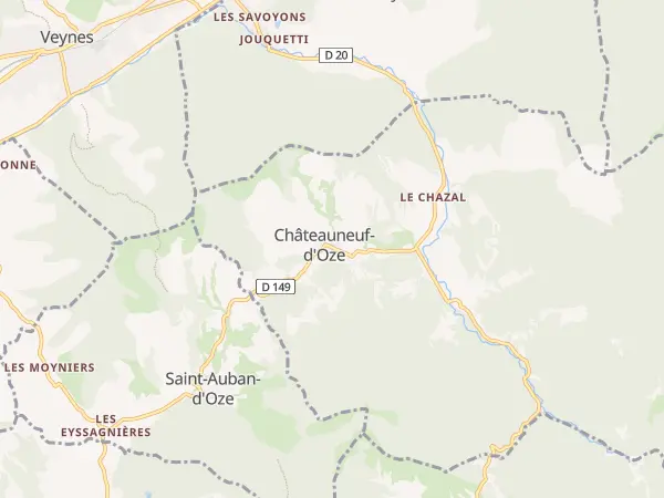 Plan de Châteauneuf-d’Oze