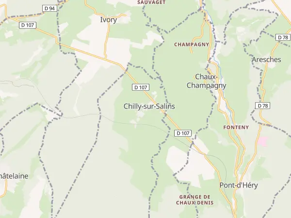Plan de Chilly-sur-Salins