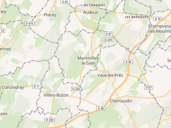 Plan de Mazerolles-le-Salin
