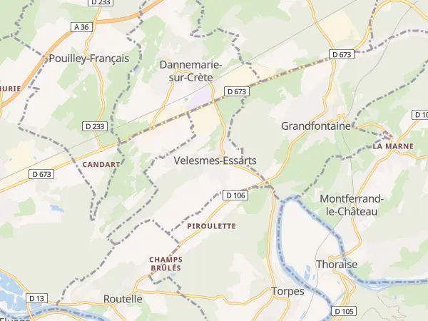 Plan de Velesmes-Essarts