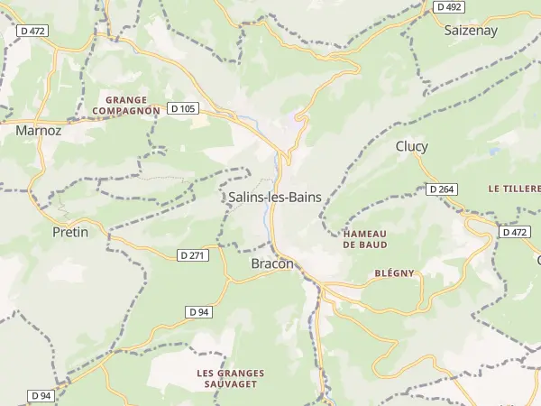 Plan de Salins-les-Bains
