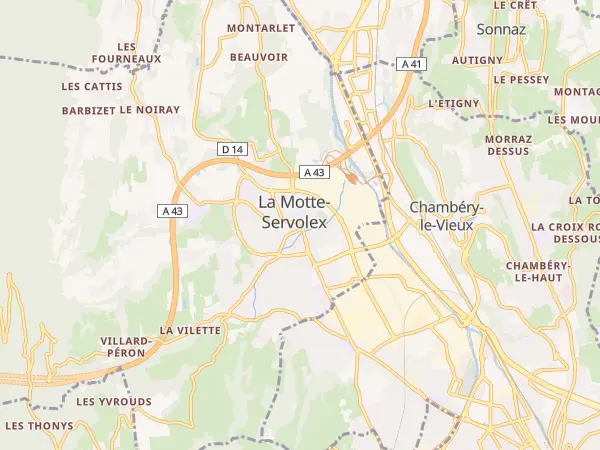 Plan de La Motte-Servolex