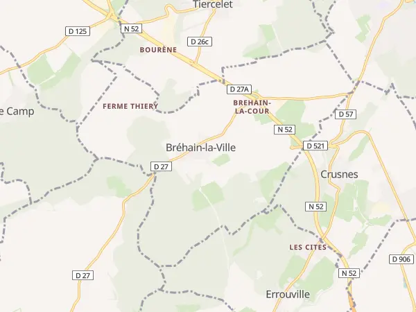 Plan de Bréhain-la-Ville