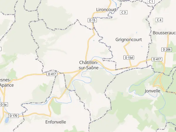 Plan de Châtillon-sur-Saône