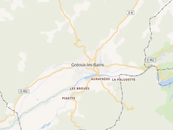 Plan de Gréoux-les-Bains