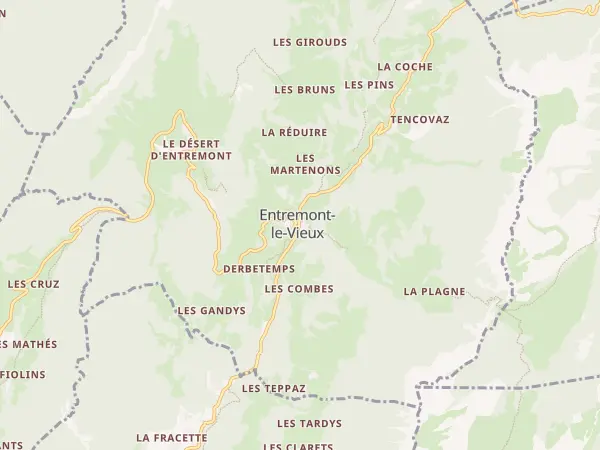 Plan de Entremont-le-Vieux