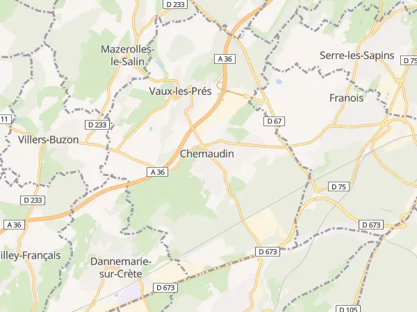 Plan de Chemaudin et Vaux