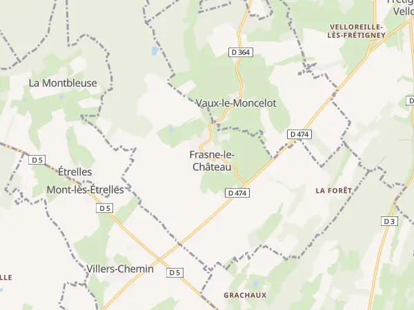 Plan de Frasne-le-Château