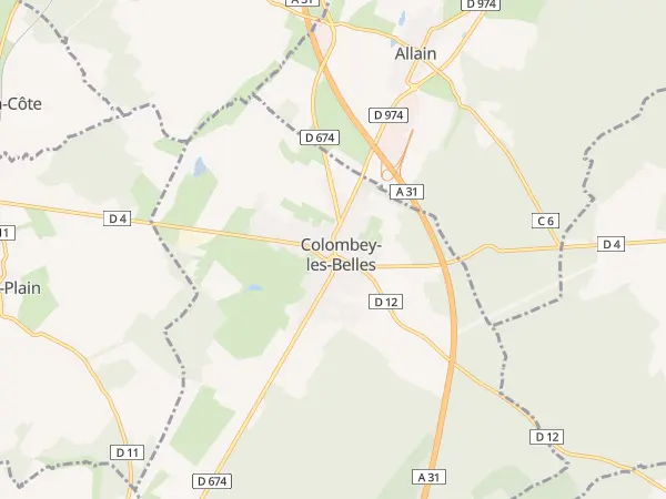Plan de Colombey-les-Belles