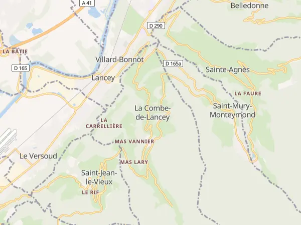 Plan de La Combe-de-Lancey