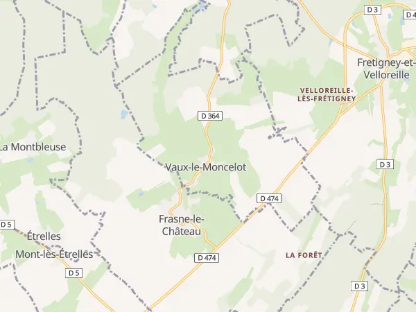 Plan de Vaux-le-Moncelot