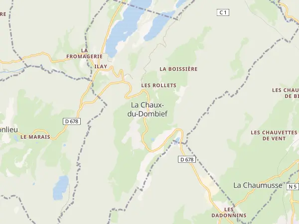 Plan de La Chaux-du-Dombief