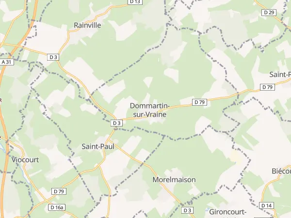 Plan de Dommartin-sur-Vraine