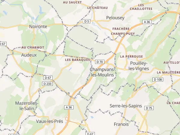 Plan de Champagney