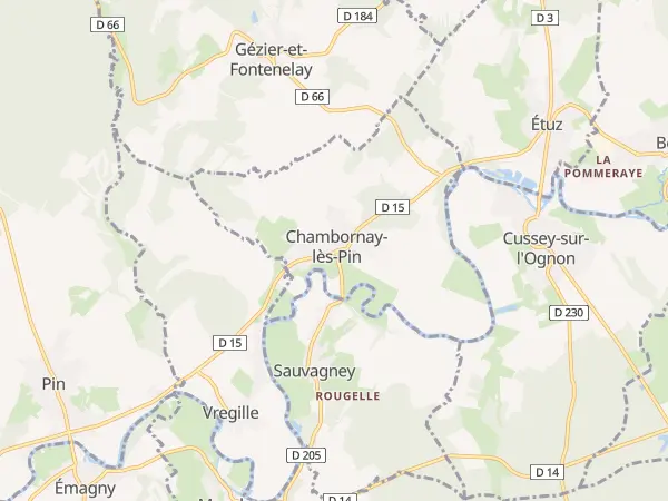 Plan de Chambornay-lès-Pin