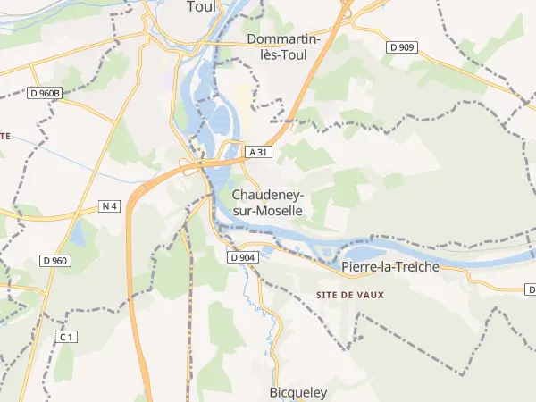 Plan de Chaudeney-sur-Moselle