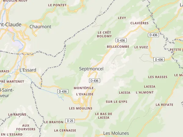 Plan de Septmoncel les Molunes