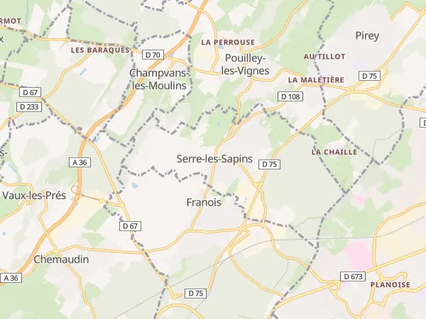 Plan de Serre-les-Sapins