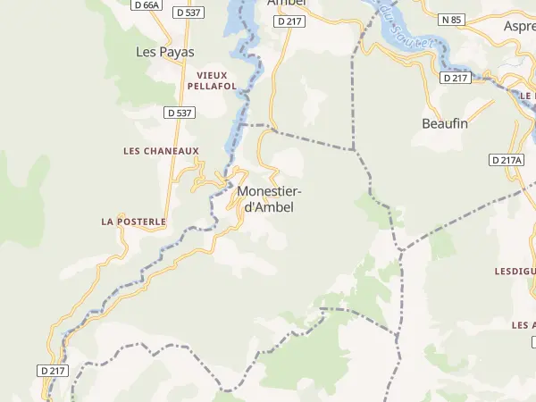 Plan de Monestier-d’Ambel