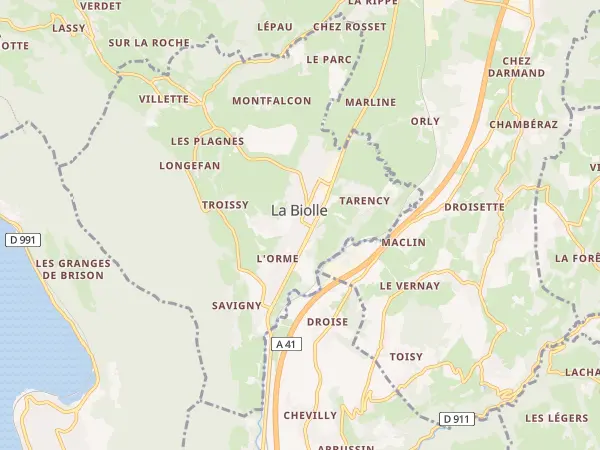 Plan de La Biolle