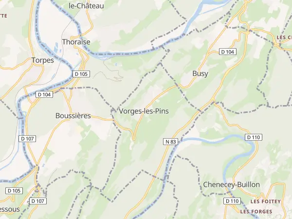 Plan de Vorges-les-Pins