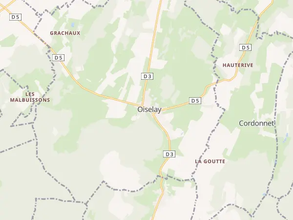 Plan de Oiselay-et-Grachaux