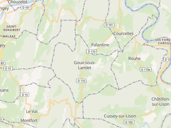 Plan de Goux-sous-Landet