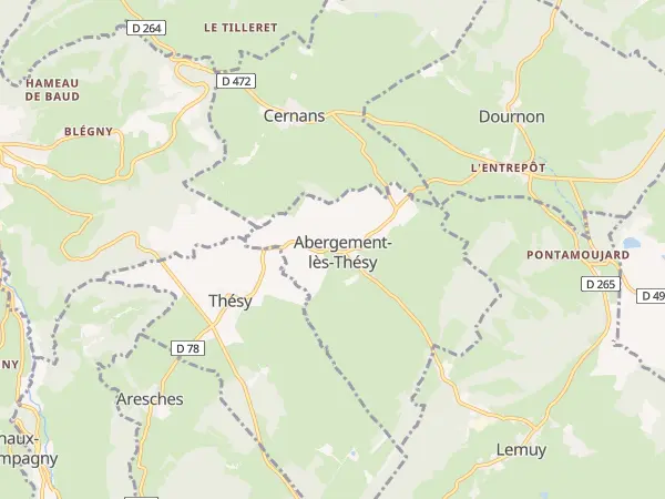 Plan de Abergement-lès-Thésy