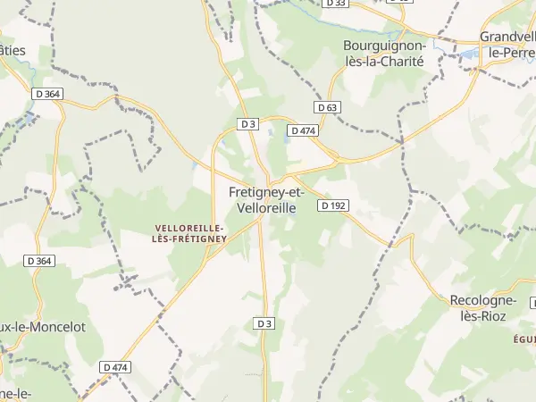 Plan de Fretigney-et-Velloreille