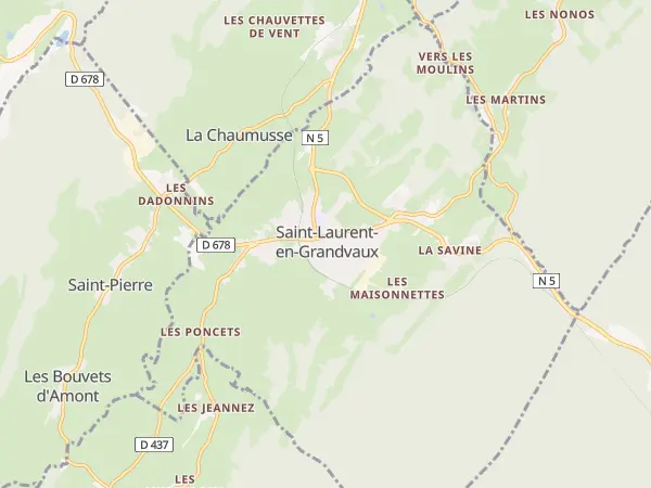 Plan de Saint-Laurent-en-Grandvaux