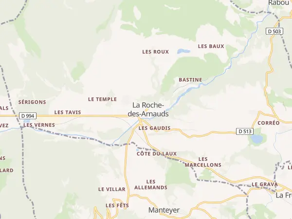 Plan de La Roche-des-Arnauds