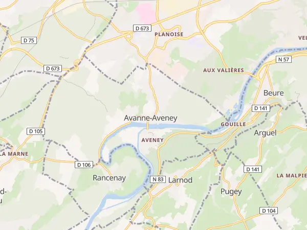 Plan de Avanne-Aveney