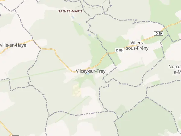 Plan de Vilcey-sur-Trey