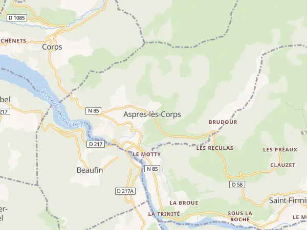 Plan de Aspres-lès-Corps