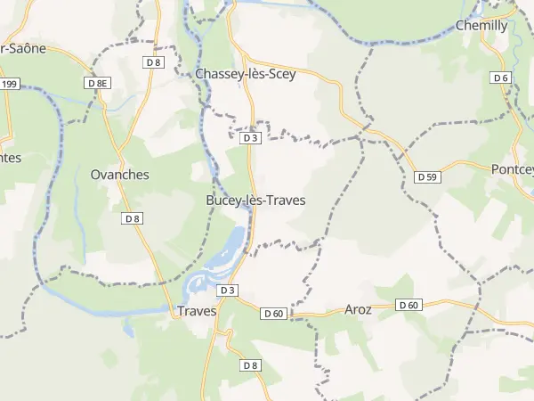 Plan de Bucey-lès-Traves