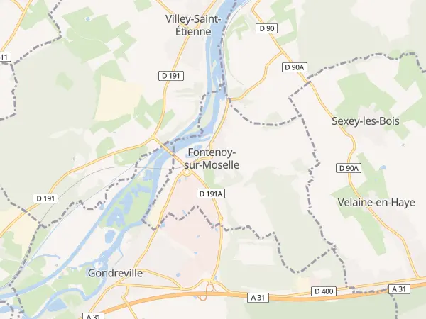 Plan de Fontenoy-sur-Moselle