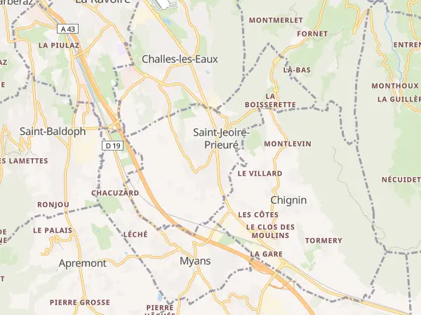 Plan de Saint-Jeoire-Prieuré