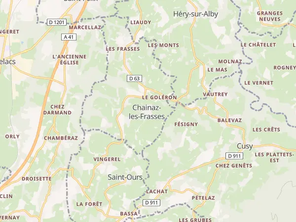 Plan de Chainaz-les-Frasses
