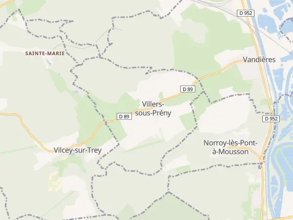 Plan de Villers-sous-Prény