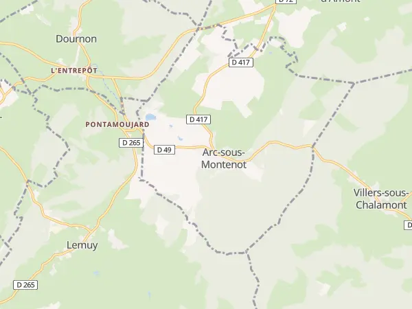 Plan de Arc-sous-Montenot