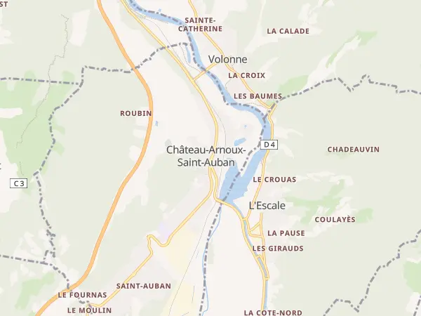Plan de Château-Arnoux-Saint-Auban